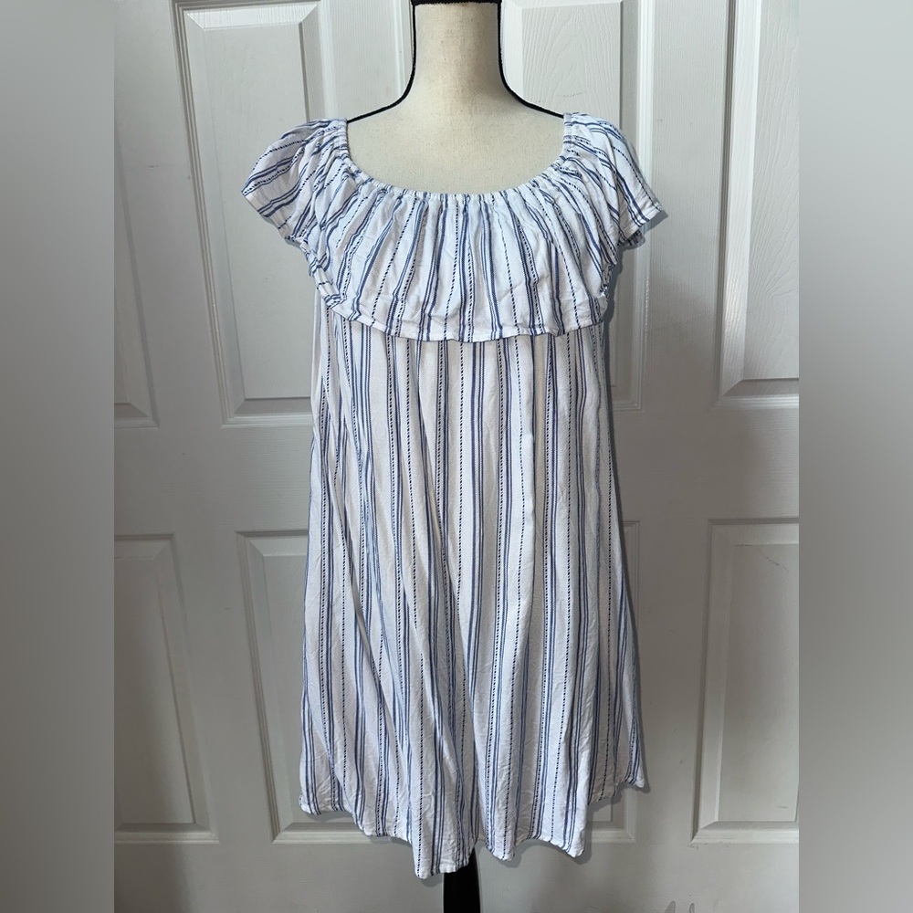 Mossimo Supply Co. Blue and White Striped Dress